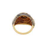 Natural Polki Diamond 925 Sterling Silver Gold Plated Ring