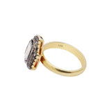 Polki Diamond 925 Sterling Silver Gold Plated Ring