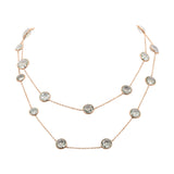 925 Sterling Silver Natural Green Amethyst Gemstone Necklace