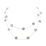 925 Sterling Silver Natural Green Amethyst Gemstone Necklace