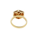 Polki Diamond 925 Sterling Silver Gold Plated Ring
