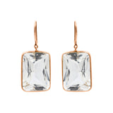 Natural White Crystal 14k Gold Beautiful Drop Earring