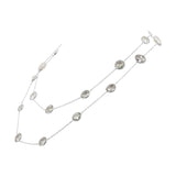 925 Sterling Silver Natural Green Amethyst Gemstone Necklace