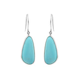 Beautiful Natural Turquoise Gemstone 18k Gold Dangle Earring