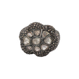 Designer Polki Diamond 925 Sterling Silver Gold Plated Ring