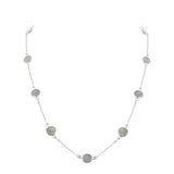 925 Sterling Silver Natural Sapphire Gemstone Necklace