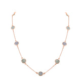 925 Sterling Silver Natural Sapphire Gemstone Necklace