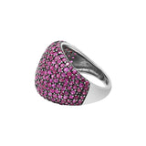 Designer Natural Ruby Gemstone 925 Sterling Silver Gold Plated Ring