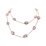 925 Sterling Silver Natural Amethyst Gemstone Necklace