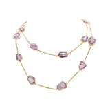 925 Sterling Silver Natural Amethyst Gemstone Necklace