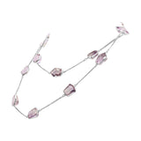 925 Sterling Silver Natural Amethyst Gemstone Necklace