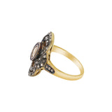 Natural Polki Diamond 925 Silver Designer Ring