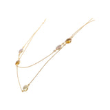 925 Sterling Silver Natural Multi Gemstone Gold Plated Beautiful Necklace