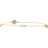 925 Sterling Silver Natural Multi Gemstone Gold Plated Beautiful Necklace