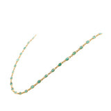 925 Sterling Silver Natural Emerald Gemstone Necklace