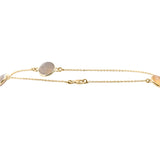 925 Sterling Silver Natural Multi Gemstone Gold Plated Necklace