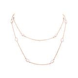 White Moonstone Gemstone 925 Sterling Silver Gold Plated Necklace