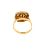 Designer Polki Diamond 925 Sterling Silver Gold Plated Ring