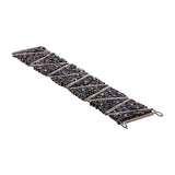 Natural Iolite and Diamond 925 Sterling Silver and Gold Plated Bracelet
