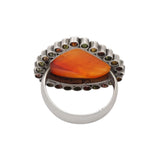 Designer Multi Gemstone and Carnelian 925 Sterling Silver Ring