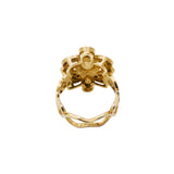 Designer Polki Diamond 925 Sterling Silver Gold Plated Ring
