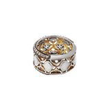 925 Sterling Silver Gold Plated Diamond Gold Plated Band