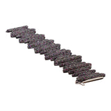 Natural Multi Sapphire and Diamond 925 Silver Bracelet