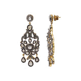 Elegant Polki Diamond 925 Sterling Silver Dangle Earring