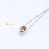 Natural Smoky Quartz Gemstone 925 Silver Necklace
