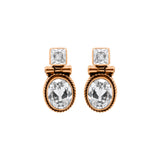 Natural Cubic Zircon 925 Silver Gold Plated Designer Stud Earring
