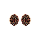 Natural Garnet 925 Silver Gold Plated Designer Earring