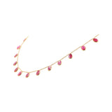 925 Sterling Silver Natural Ruby Gemstone Gold Plated Necklace