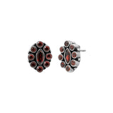 Natural Garnet 925 Silver Gold Plated Designer Earring