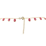 925 Sterling Silver Natural Ruby Gemstone Gold Plated Necklace