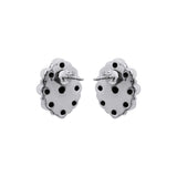 Designer Multi Gemstone 925 Silver Gold Plated Stud