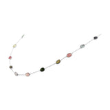 925 Sterling Silver Natural Tourmaline Gemstone Gold Plated Necklace