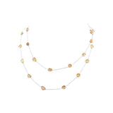 925 Sterling Silver Natural Citrine Gemstone Designer Necklace