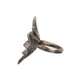 Star Ruby and Diamond 925 Sterling Silver Black Rhodium Ring