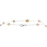 925 Sterling Silver Natural Citrine Gemstone Designer Necklace