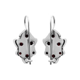 Lab Created Ruby Gemstone 925 Sterling Silver Gold Plated Earring