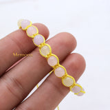 Natural Pink Chalcedony Gemstone Thread Bracelet