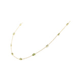 925 Sterling Silver Rose Gold Plated Natural Peridot Gemstone Necklace