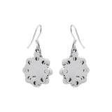 Floral Shape Natural White Topaz 925 Silver Gold Plated Designer Earring