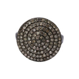 Natural Diamond Black Rhodium 925 Sterling Silver Designer Ring