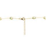 925 Sterling Silver Rose Gold Plated Natural Peridot Gemstone Necklace