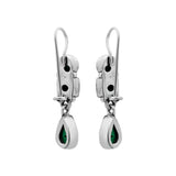Natural Green Onyx Gemstone 925 Sterling Silver Gold Plated Earring