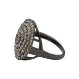 Natural Diamond Black Rhodium 925 Sterling Silver Designer Ring