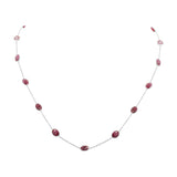925 Sterling Silver Natural Ruby Gold Plated Gemstone Necklace