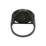 Natural Diamond Black Rhodium 925 Sterling Silver Designer Ring