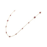 925 Sterling Silver Natural Ruby Gold Plated Gemstone Necklace